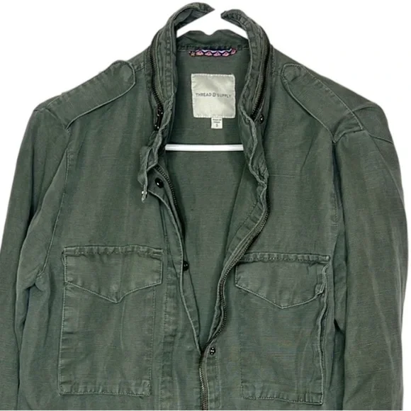 Thread & Supply Olive Utility Jacket - Picture 2 of 9